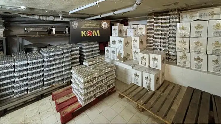 Sahte ve kaçak içki operasyonu 1.155 litre votka ele geçirildi