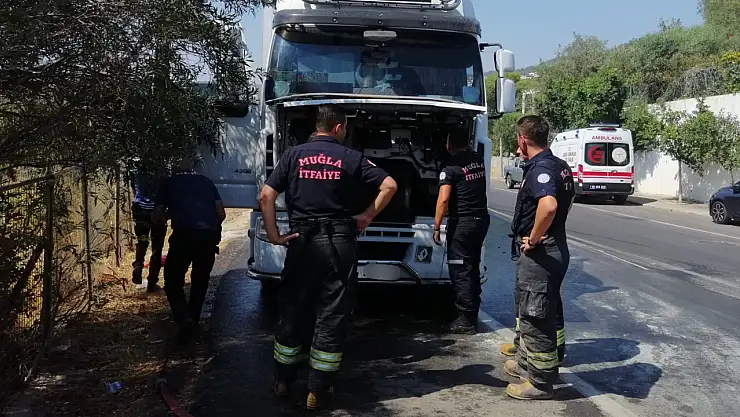 Seyir halindeki tır alev aldı: facia son anda önlendi