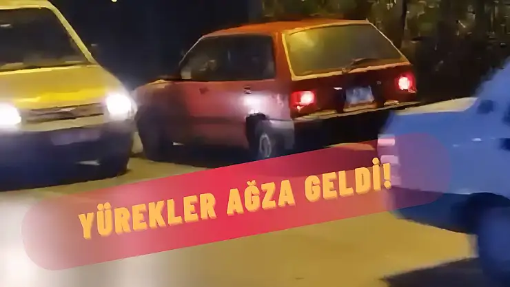 Ters yöne giren araç korku dolu anlar yaşattı