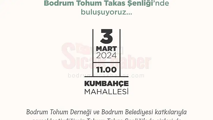 Tohum Takas Şenliği 3 Mart'ta