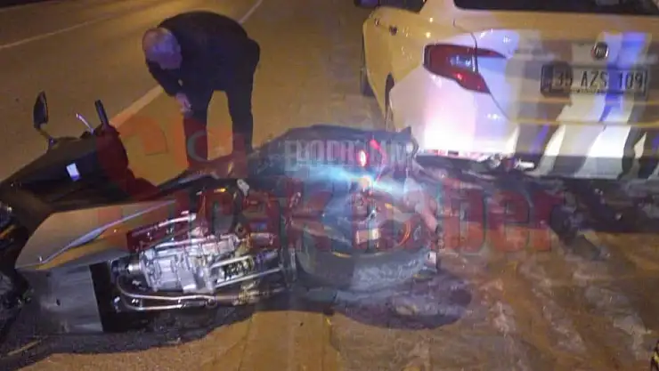 Uçuruma Düşen Motosiklet Sürücüsüne Zor Şartlarda Müdahale Edildi