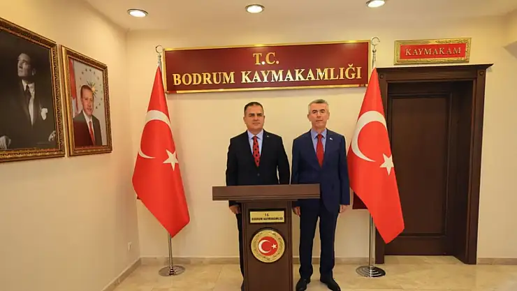Vali İdris Akbıyık, Bodrum Kaymakamı Ali Sırmalı'yı makamında ziyaret etti.