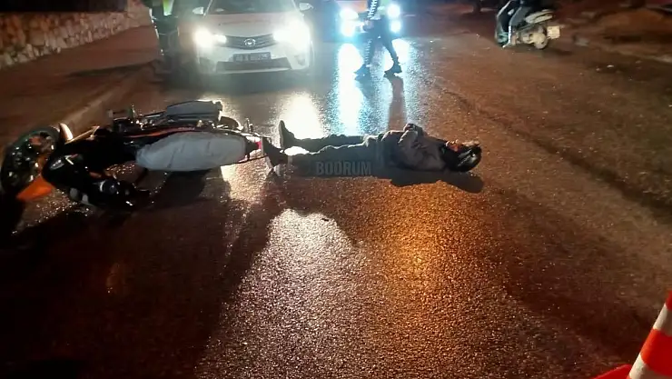 Yağışla Kayganlaşan Yolda Kaza Yapıp Yaralandı