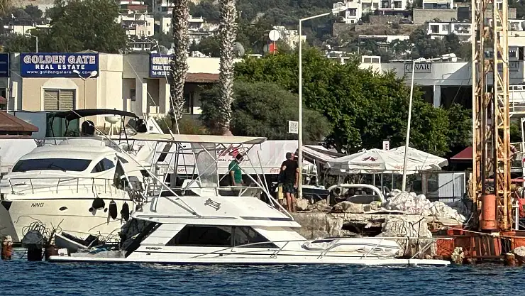 Yalıkavak İskeleye Çekilen Motoryat Kurtarılamadı
