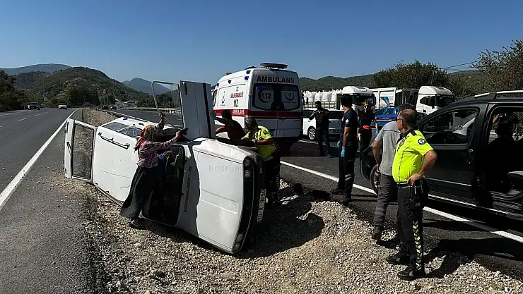 Yan Yatan Otomobilden Yara Almadan Kurtuldular