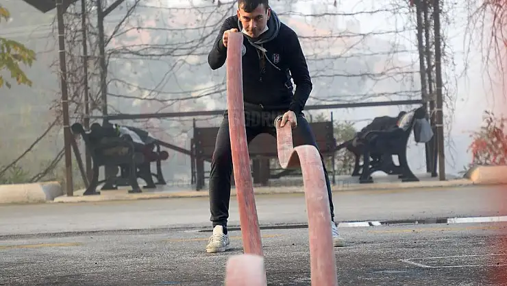Yeni itfaiye erleri ilk eğitimlerini gerçekleştirdi