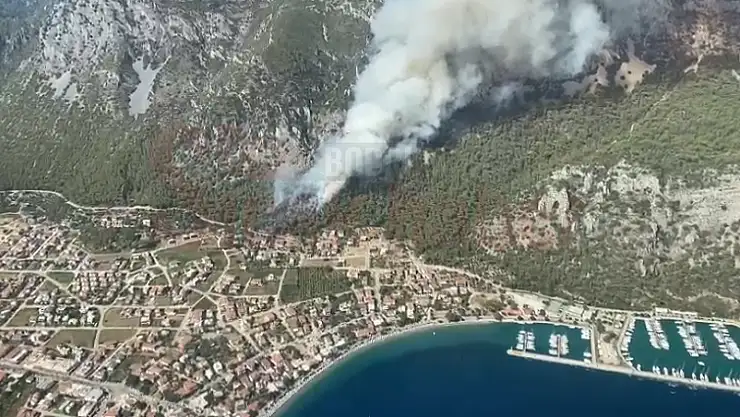 Yerleşim Yerlerine Çok Yakın Mevkide Yangın  Çıktı