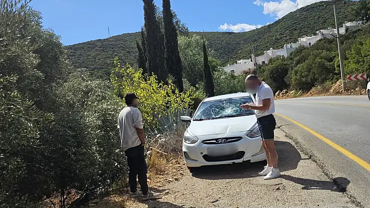 Yol kenarında şişe toplayan vatandaşa araç çarptı !