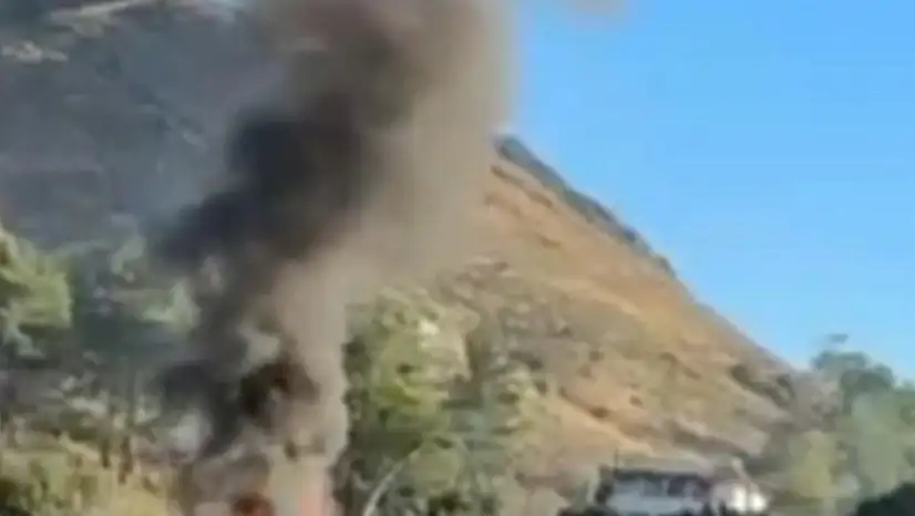 Seyir halindeki araç alev topuna dön