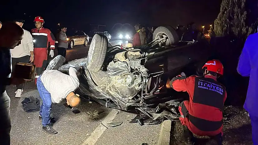 Takla atan araçta sürücü hafif yaralandı