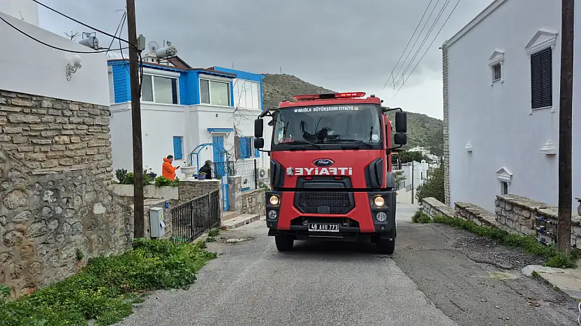 Elektrik hatlarından çıktığı öne sürülen yangın iki evi kül etti
