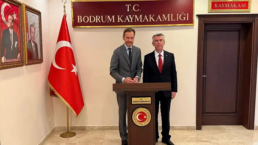 Belçika Büyükelçisi'nden Bodrum Kaymakamı Ali Sırmalı'ya ziyaret