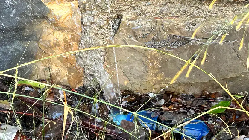 Bodrum'da 5 gündür patlayan su borusu onarılmadı! Tonlarca su boşa akıyor!