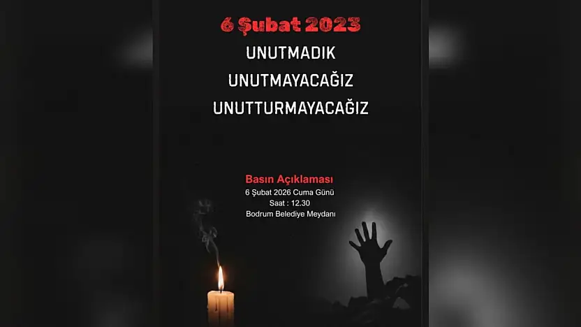 Bodrum'da 6 Şubat anması deprem unutulmayacak
