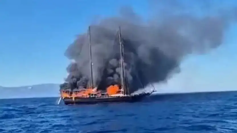 Bodrum'da denizcilere yangın güvenliği eğitimi