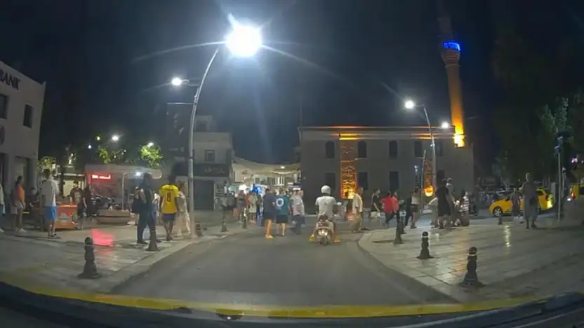 Bodrum'da gece yarısı meydan kavgası kamerada
