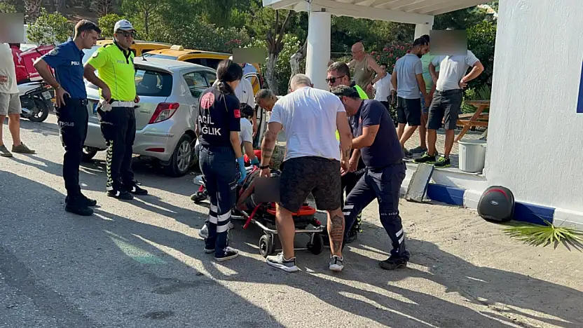 Bodrum'da korkunç kaza! Motosiklet sürücüsü yaralandı!