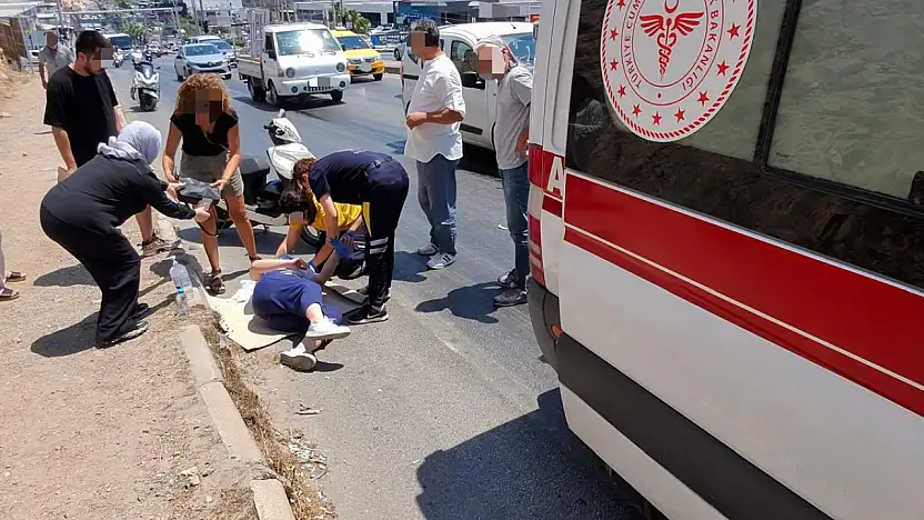 Bodrum'da motosiklet yayaya çarptı! Hastane kavşağı yine gündemde