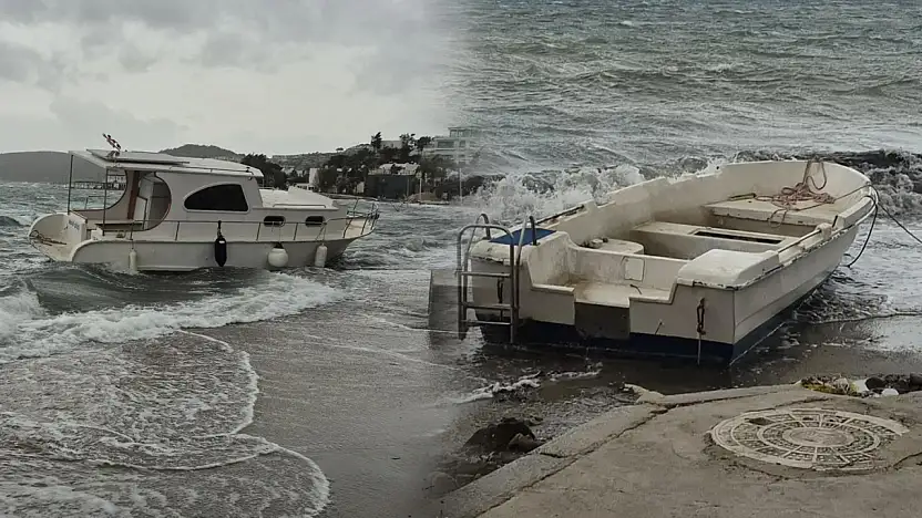 Bodrum'da şiddetli fırtına