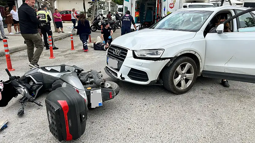 Bodrum'da trafik kazası: Motosikletli iki kişi yaralandı
