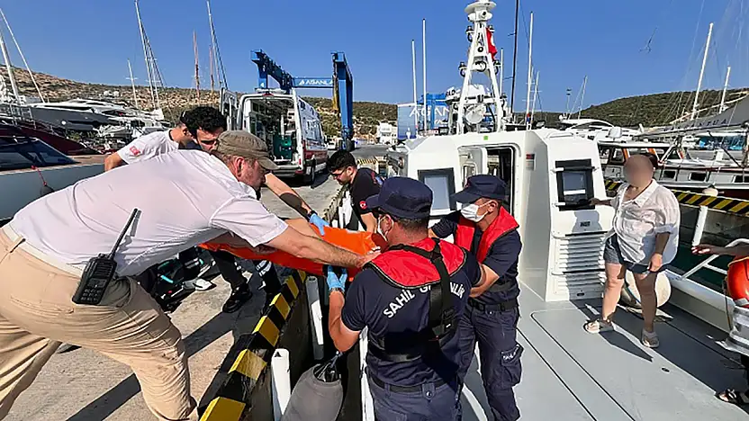 Bodrum ve Marmaris'te teknelerde yaralanan iki kişiye tıbbi tahliye