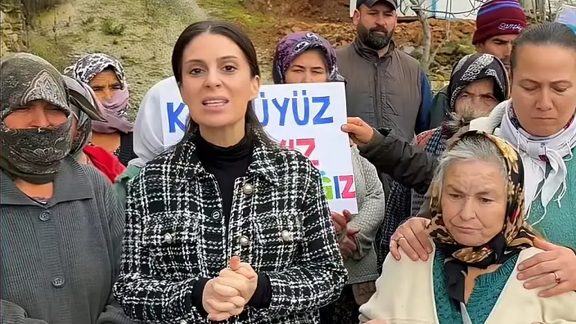 CHP'li Gizem Özcan'dan akbelen'de 'bu topraklar şirketin değil, halkındır'