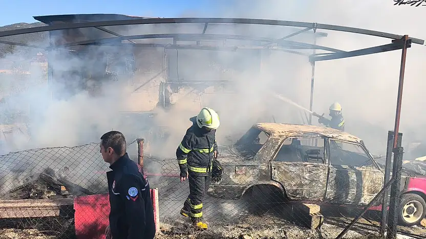 Ev ve otomobil küle döndü