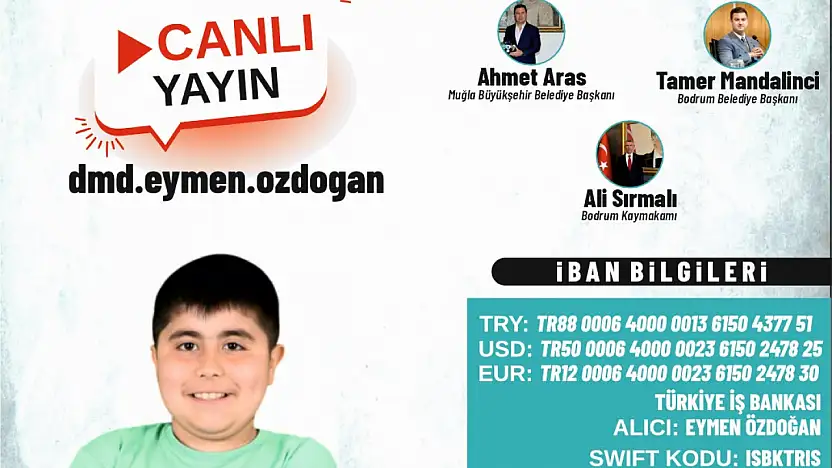 Eymen için düzenlenen yardım gecesinde Bodrum tek yürek oluyor