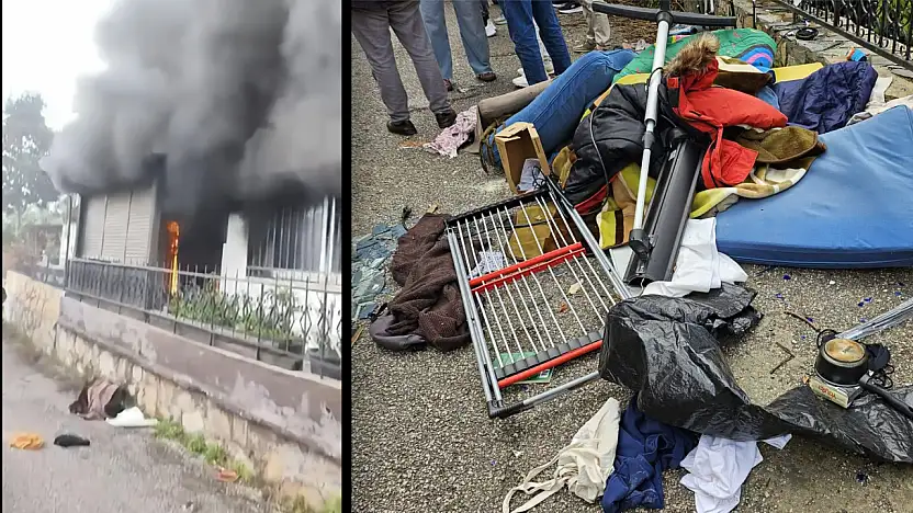 Genç kadın evini ateşe verdi