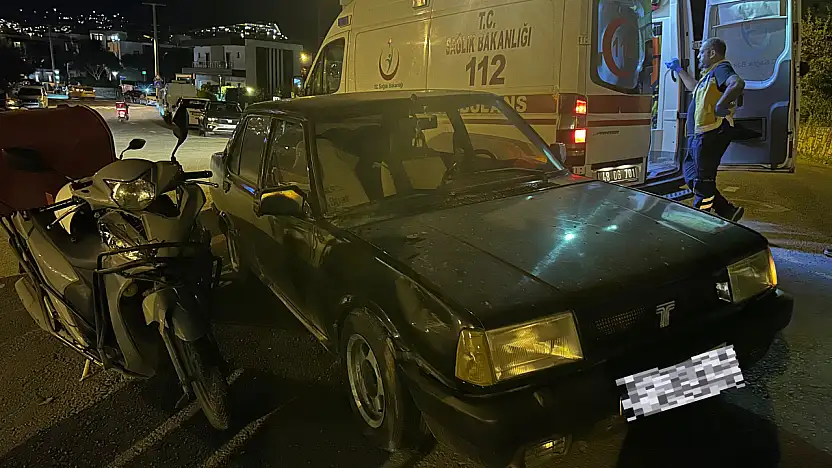 Gümbet'te korkutan kaza