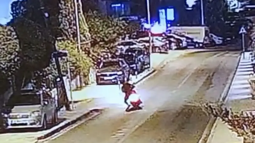 Gümbet'te motosiklet kazası güvenlik kamerasında
