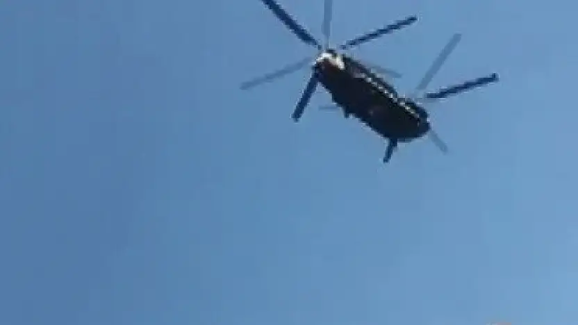 kaza kırıma uğrayan uçak askeri helikopter ile kaldırıldı