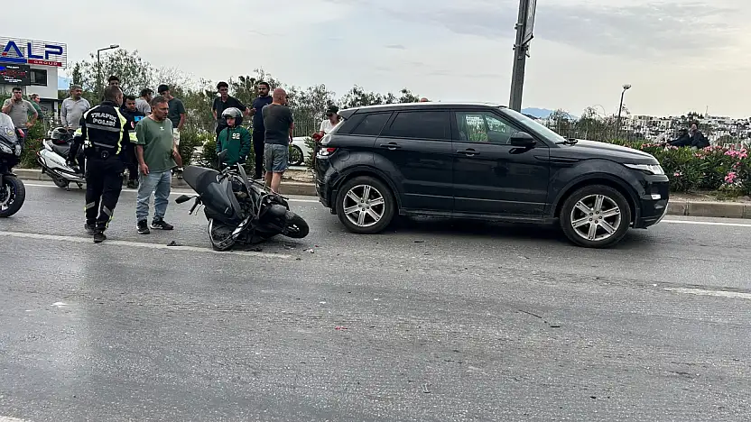 Kırmızı ışıkta zincirleme kaza: Motosiklet sürücüsü yaralandı