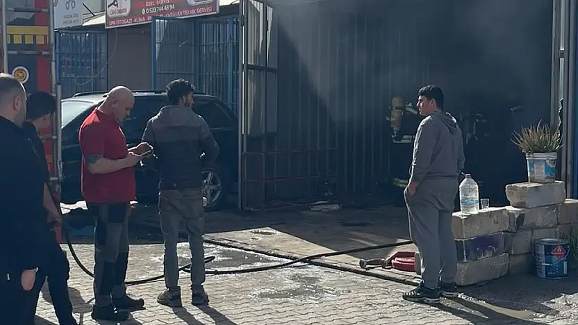 Kıvılcımlar tineri ateşledi yangın çıktı