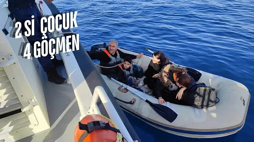 Lastik Botla Kaçmaya Çalıştılar: 2'si Çocuk 4 Göçmen Yakalandı