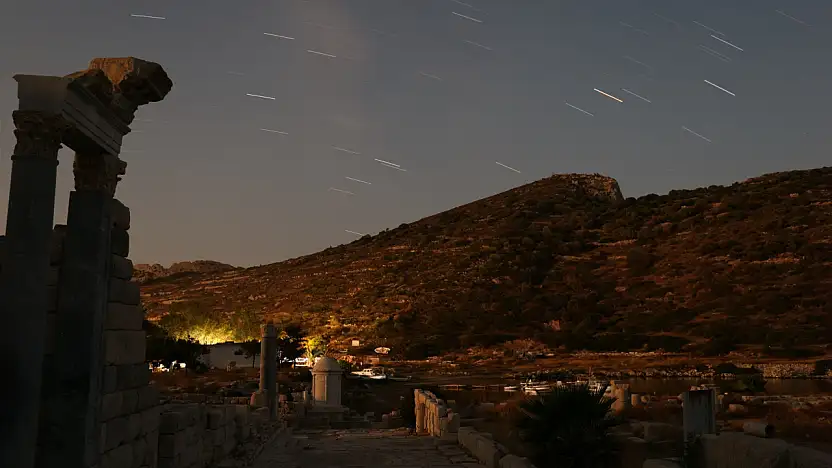 Meteor yağmuru Kindos Antik Kenti'nde görsel şölen oluşturdu