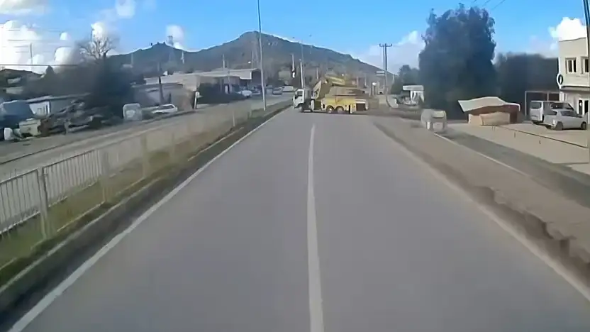 Mikser şoförünün tepkisi dikkat çekti