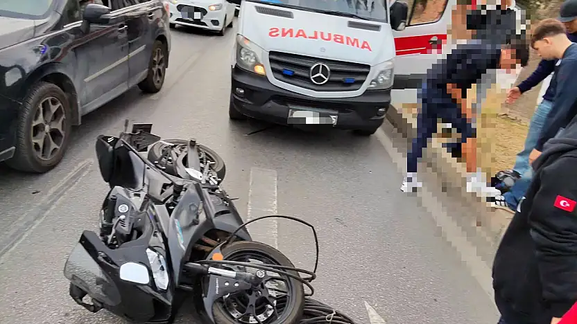 Motosikletler çarpıştı 2 yaralı