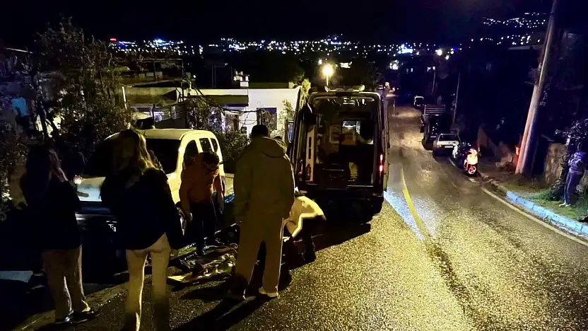 Plakasız motorla kaza yaptı