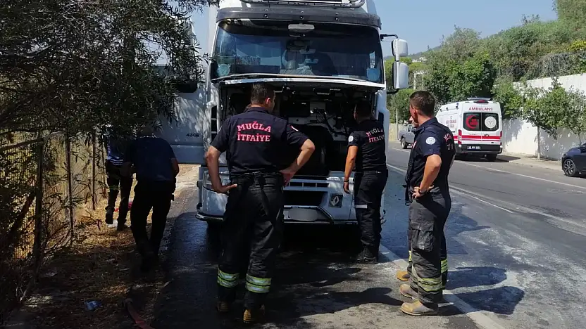 Seyir halindeki tır alev aldı: facia son anda önlendi