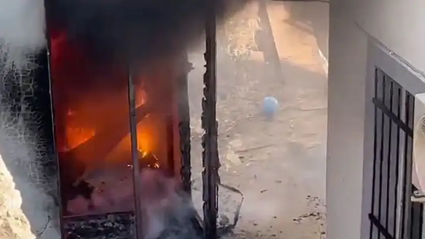 Tüplü depoda çıkan yangın paniğe yol açtı
