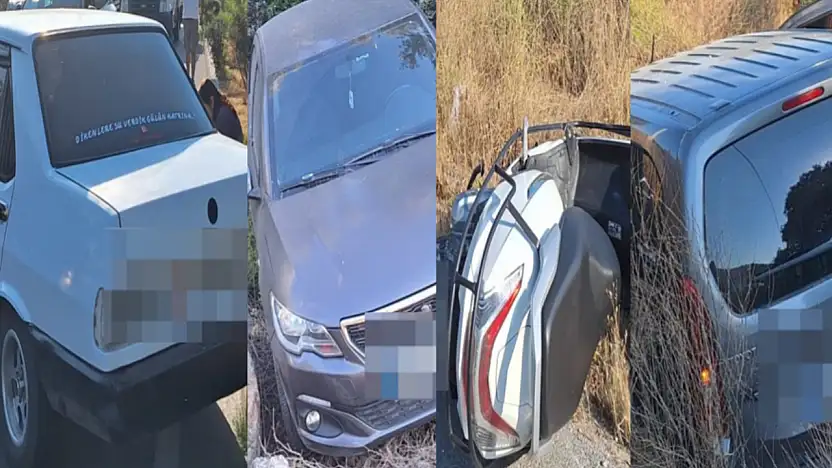 Yağlı yol 9 aracın kaza yapmasına neden oldu