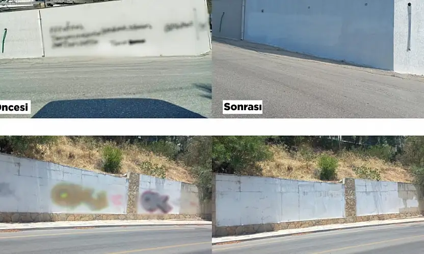 Bodrum Belediyesi Kent Estetiğini korumak için sahada