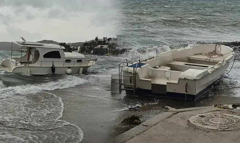 Bodrum'da şiddetli fırtına