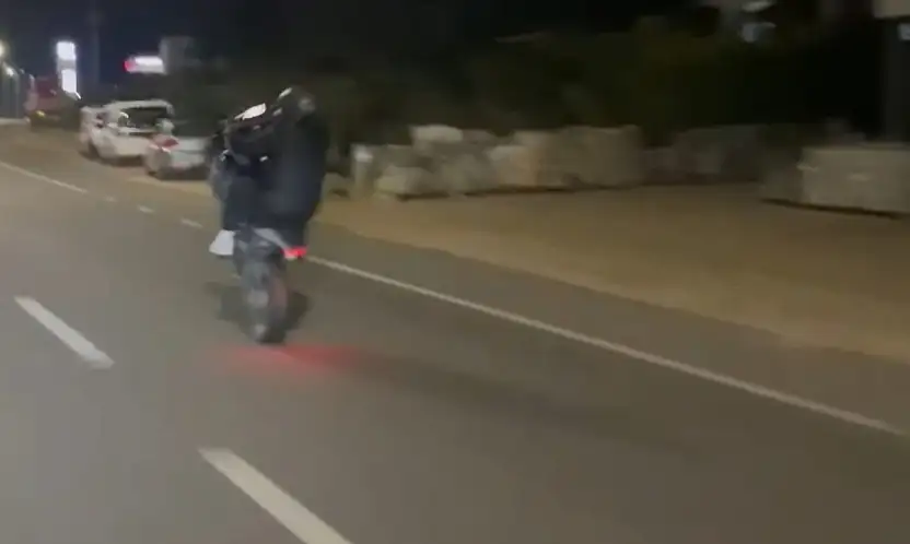 Bodrum'da tek tekerle tehlikeli şov