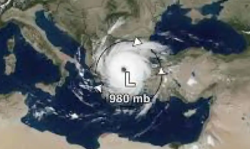 Bu sıradan bir yağış değil 980 mb'lik hava canavarı ege ve akdeniz'e geliyor