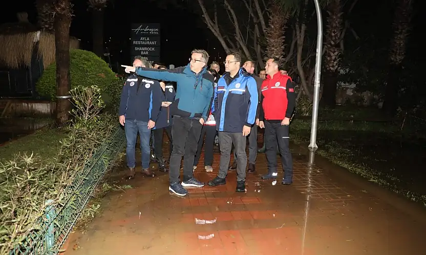 Büyükşehir genel sekreteri Tayfun Yılmaz akşam saatlerinde Bodrum'da sahaya indi