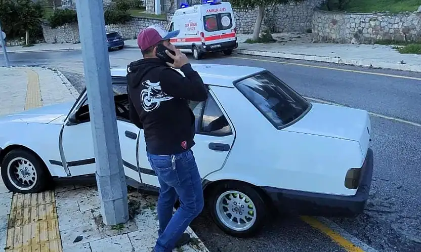 Değirmenler mevkiinde ıslak zemin bir kez daha kazaya neden oldu