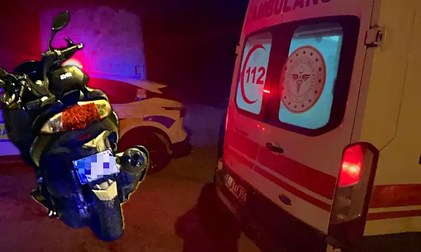 Domuz sürüsü yola atladı  motosiklet devrildi