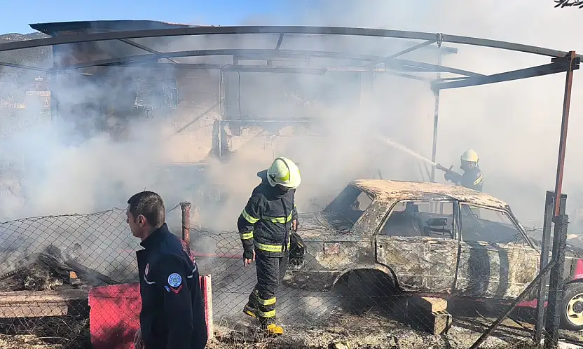 Ev ve otomobil küle döndü